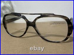 Vintage L. Evrard 60s Men's Eyeglasses Frames Oversize Made in France 53/21 Rare