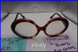 Vintage L. Evrard Round Oversized France Tortoise Eyeglasses Sunglasses Sg 26