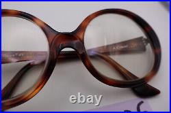 Vintage L. Evrard Round Oversized France Tortoise Eyeglasses Sunglasses Sg 26