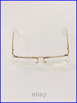 Vintage Logo 006 Faux Bamboo Gold Half Rim Designer Eyeglasses Sunglasses France