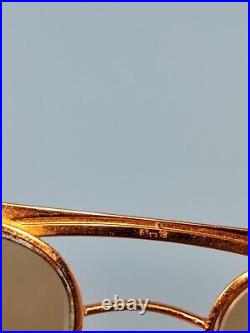 Vintage Logo Paris Gold Filled Pilot Eyeglasses Frame Made In France 61/18 #662
