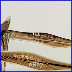 Vintage Lolaire Cat Eye Crystal Accent Eyeglasses Frames Made in France