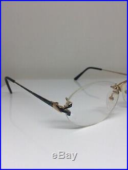 Vintage Lux De Paris Soprani Eyeglass Frame Rimless Eyeglasses F156 Gold France