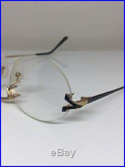 Vintage Lux De Paris Soprani Eyeglass Frame Rimless Eyeglasses F156 Gold France