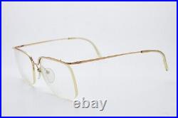 Vintage Man ESSEL 1812 53-19 Gold Plated Retro Glasses Eyeglasses Half-Frame