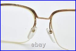 Vintage Man ESSEL 1812 53-19 Gold Plated Retro Glasses Eyeglasses Half-Frame