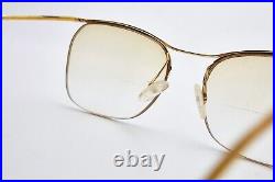 Vintage Man ESSEL 317 52-22 Gold Plated Retro Glasses Eyeglasses Half-Frame