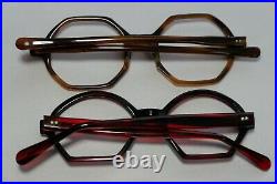 Vintage NEW OLD STOCK 60s GEOMETRIC Hexagon Eyeglasses Frame France lot (6)