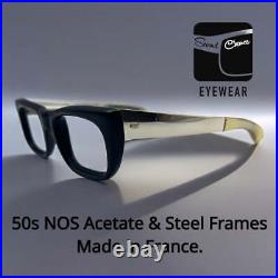 Vintage NOS 50's Acetate & Steel Eyeglass Frames Size 44-20 Made in France