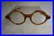 Vintage NOS 60s A. S. Orange Tortoise Round Eyeglass Panto Frames France 42/20