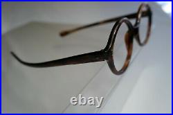 Vintage NOS 60s E. I LESLIE Tortoise Round Eyeglass Panto Frames France 42/20