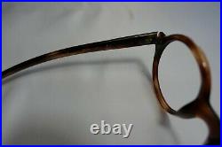 Vintage NOS 60s E. I LESLIE Tortoise Round Eyeglass Panto Frames France 42/20