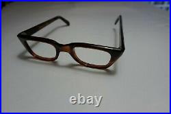Vintage NOS 60s Eyeglass Rectangle FRAME FRANCE 102 Horn Rim 46-22-150 THICK