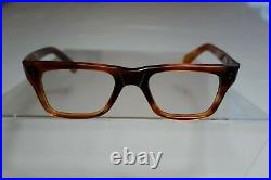 Vintage NOS 60s Eyeglass Rectangle FRAME FRANCE 8525 Horn Rim 44-22-147 THICK