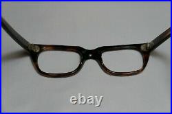 Vintage NOS 60s Eyeglasses Frame France Horn Rectangle KATAY 44-20-140 Tortoise