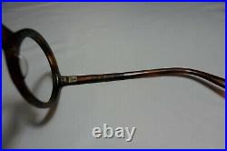 Vintage NOS 60s Eyeglasses ROUND Frame France 42-22-140 Tortoise