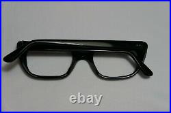 Vintage NOS 60s Horn Rim Cat Eye Black Eyeglass Frame France 46-22-140