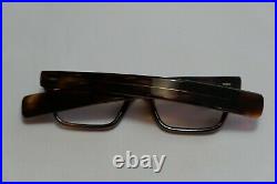 Vintage NOS 60s Horn SWANK FRAME FRANCE MISTER ED Eyeglasses 46-21-145 THICK