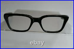 Vintage NOS 60s Horn SWANK FRAME FRANCE MISTER ED Eyeglasses 48-23-140 THICK