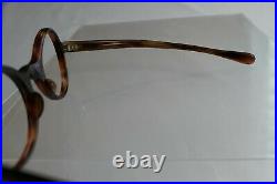 Vintage NOS 60s Tortoise Round Eyeglass Panto Frames France 42/20