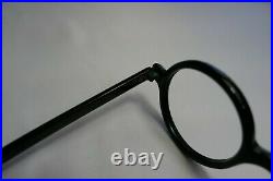 Vintage NOS 60s Zyloware Black Round Eyeglass Panto Frames France 40/21