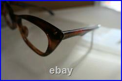 Vintage NOS Horn Rim Tortoise Shell 50s 60s Frame France Eyeglass Frame 46/22