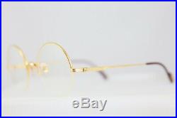 Vintage New Cartier Mayfair Gold Plated Lunettes Eyeglasses Made In France