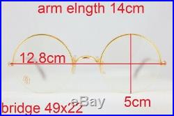 Vintage New Cartier Mayfair Gold Plated Lunettes Eyeglasses Made In France