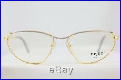 Vintage New Fred Alize Gold Plated Lunettes Eyeglasses Brille! Made In France