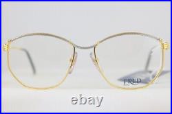 Vintage New Fred Cythere Gold Plated Lunettes Eyeglasses Brille! Made In France