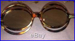 Vintage Pair Sunglasses 1970S Double Circle Tortoiseshell Handmade France Estate