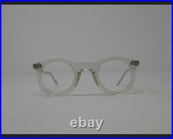Vintage Panto 1950 French Eye Glasses Crystal clear Lunettes Round beautiful 9