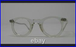 Vintage Panto 1950 French Eye Glasses Crystal clear Lunettes Round beautiful 9