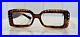 Vintage Rectangular Woman’s Brown Eyewear 48×16 rhinestone eyeglasses France