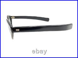 Vintage Retro Black Cat Eye Eyeglasses Gray Lens 145 France Designer Women