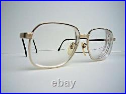Vintage Retro Ted Lapidus Paris Titan P Goldtone Mens Eye Glasses 56 16-140