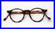 Vintage Round Panto 1950 French Eye Glasses Tortoise Brown Lunettes 52