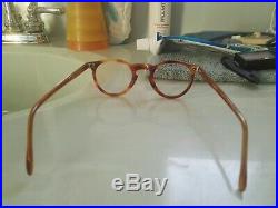 Vintage Round Panto 1950 French France Eye Glasses Brown Lunettes Eyeglasses 3