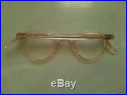 Vintage Round Panto 1950 French France Eye Glasses Pink Lunettes Eyeglasses 5
