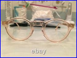 Vintage Round Panto 1950 French France Eye Glasses Pink Lunettes Eyeglasses 92