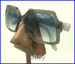 Vintage Suzi 4/104 Gray Transparent Pearl Square Eyeglasses Frames France