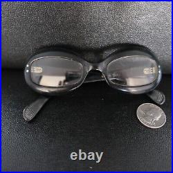 Vintage Swank Opt. France Oval Cateye Frames Black Eyeglasses Glasses