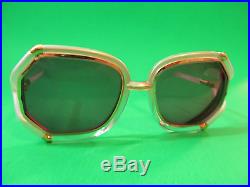Vintage Ted Lapidus Paris France Ladies Glasses TL 10 45 Pearl White / Gold