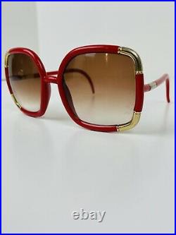 Vintage Ted Lapidus Red Gold Oversized Eyeglasses France FRAMES Sunglasses