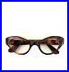 Vintage Tortoise Cat Eye Eyeglass Frame France 60s Rockabilly Unused SALE