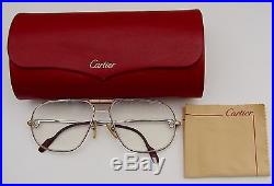 Vintage Very Nice CARTIER Paris 62 14 Made in France Eyeglasses with Case 140 NR