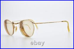Vintage Woman ALGHA 44-17 Gold Plated Retro Glasses Eyeglasses Half-Frame
