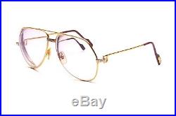 Vintage aviator eyeglasses Cartier Vendome Santos bicolor pre owned #EG24