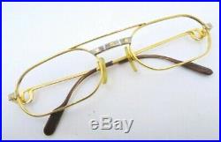 Vintage gold filled eyeglasses frames Cartier PARIS Santos 24KT 53-20 130 France