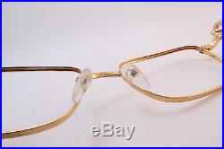 Vintage gold filled eyeglasses frames Cartier Paris 56-20. 140 men's M France